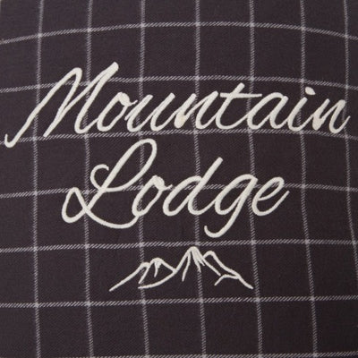 Kissen Mountain Lodge grau/weiss