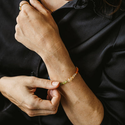 Chakra-Kette, Vergoldet & Versilbert | Farbige Harmonie für Körper & Geist