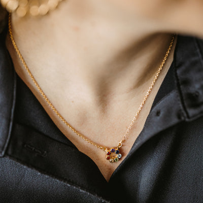 Halskette mit sieben Chakra-Farben