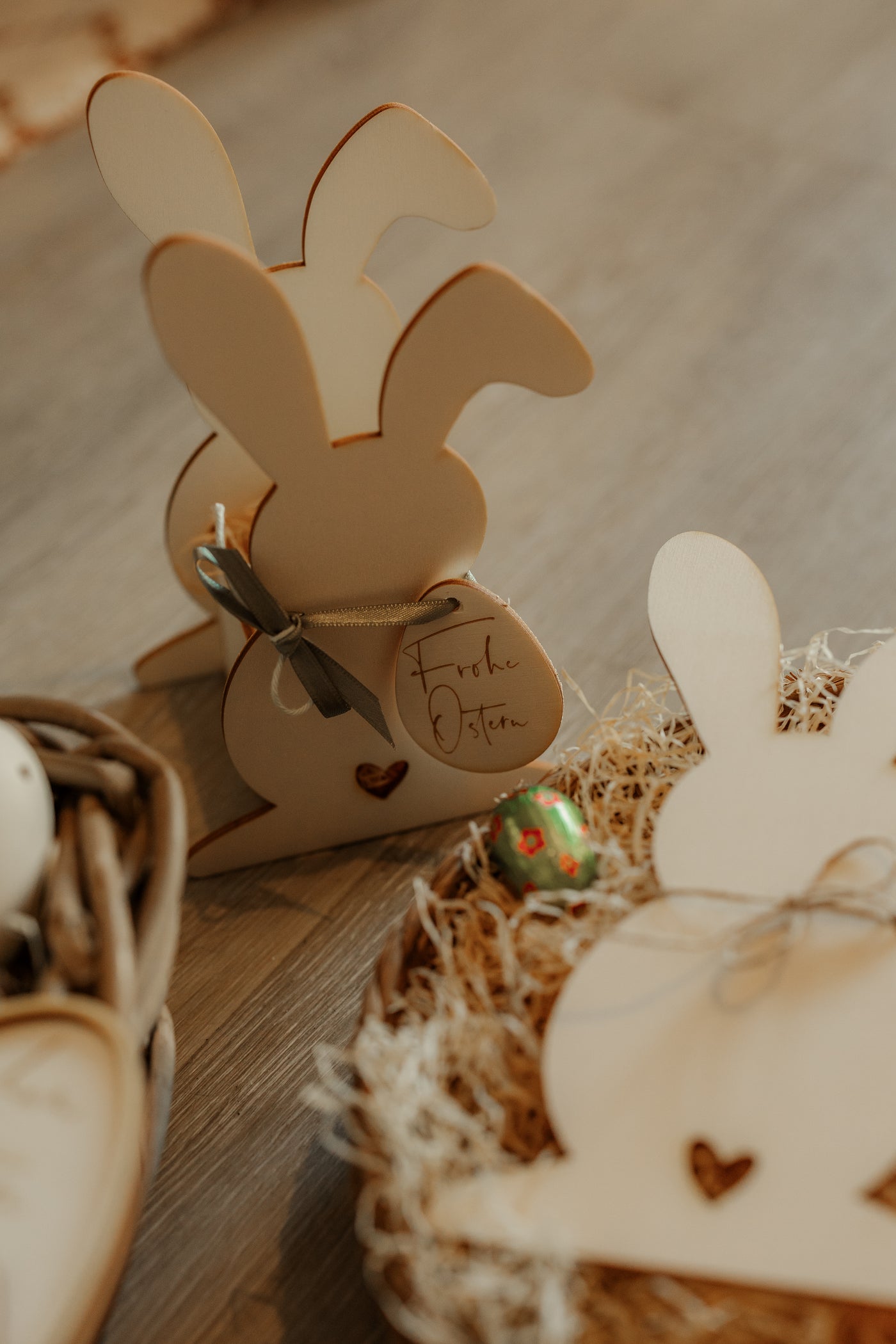 Osternästli aus Holz Hase