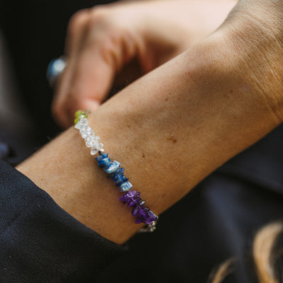 Chakra-Kette, Vergoldet & Versilbert | Farbige Harmonie für Körper & Geist