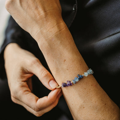 Chakra-Kette, Vergoldet & Versilbert | Farbige Harmonie für Körper & Geist