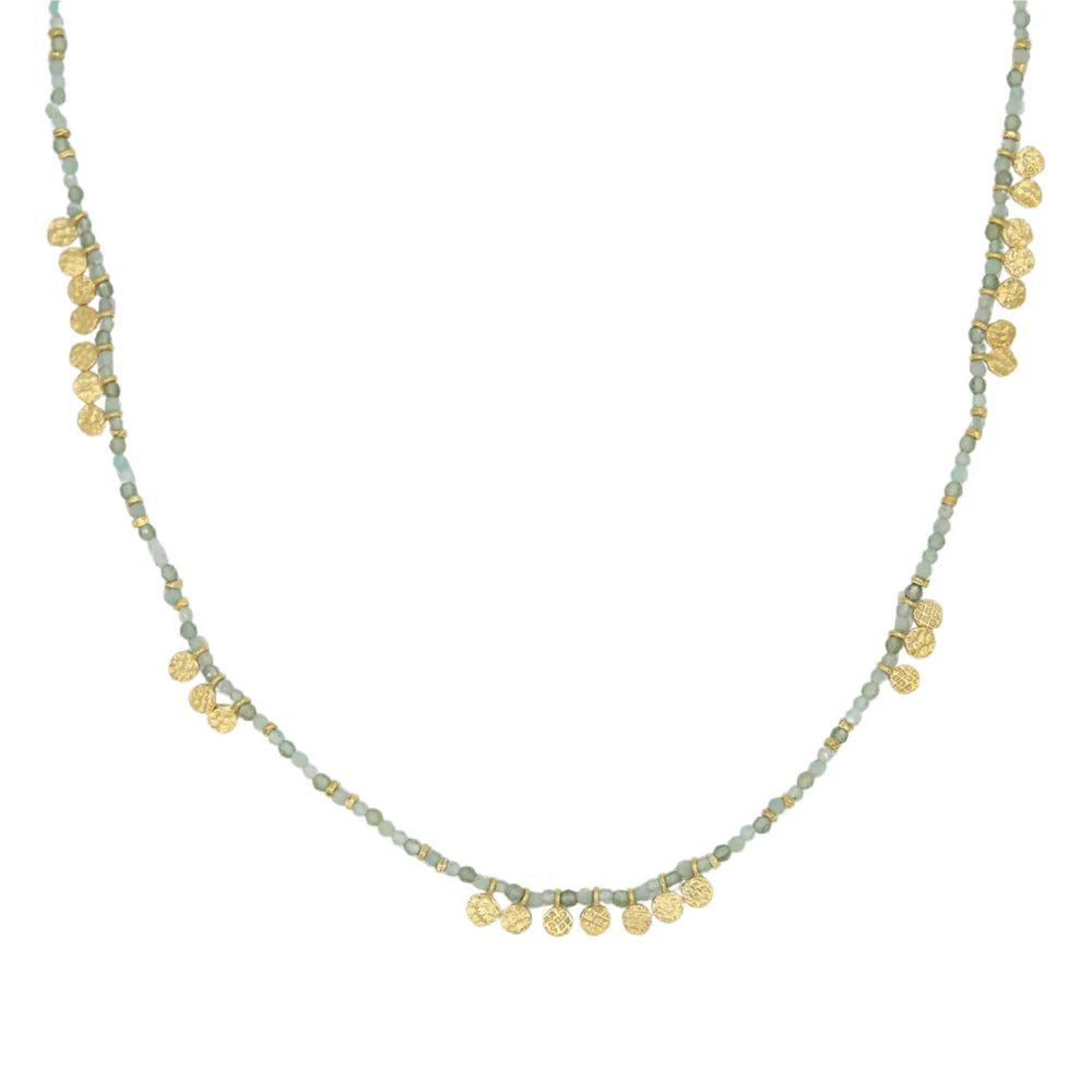Halskette "Jade/Mondstein" Lang
