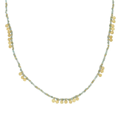 Halskette "Jade/Mondstein" Lang