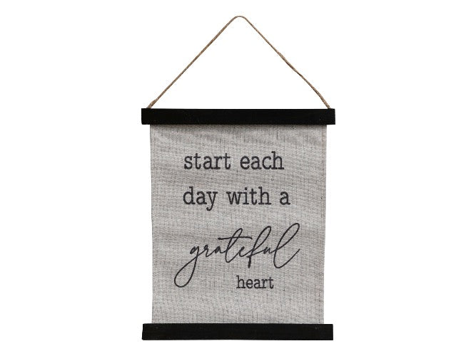 Leinwand zum Aufhängen - start each day with a grateful heart