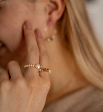 Fingerring AZIBI IBIZA Mit Naturperle und Steinen