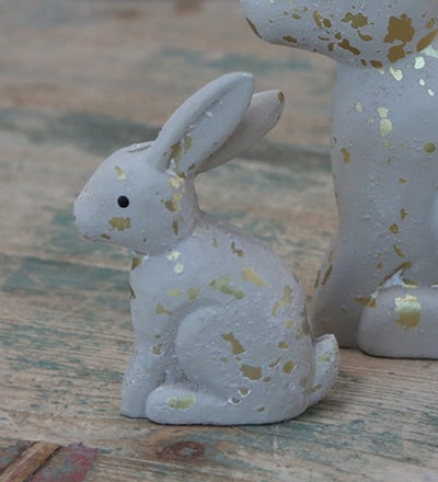 Hase klein - grau champagne gold